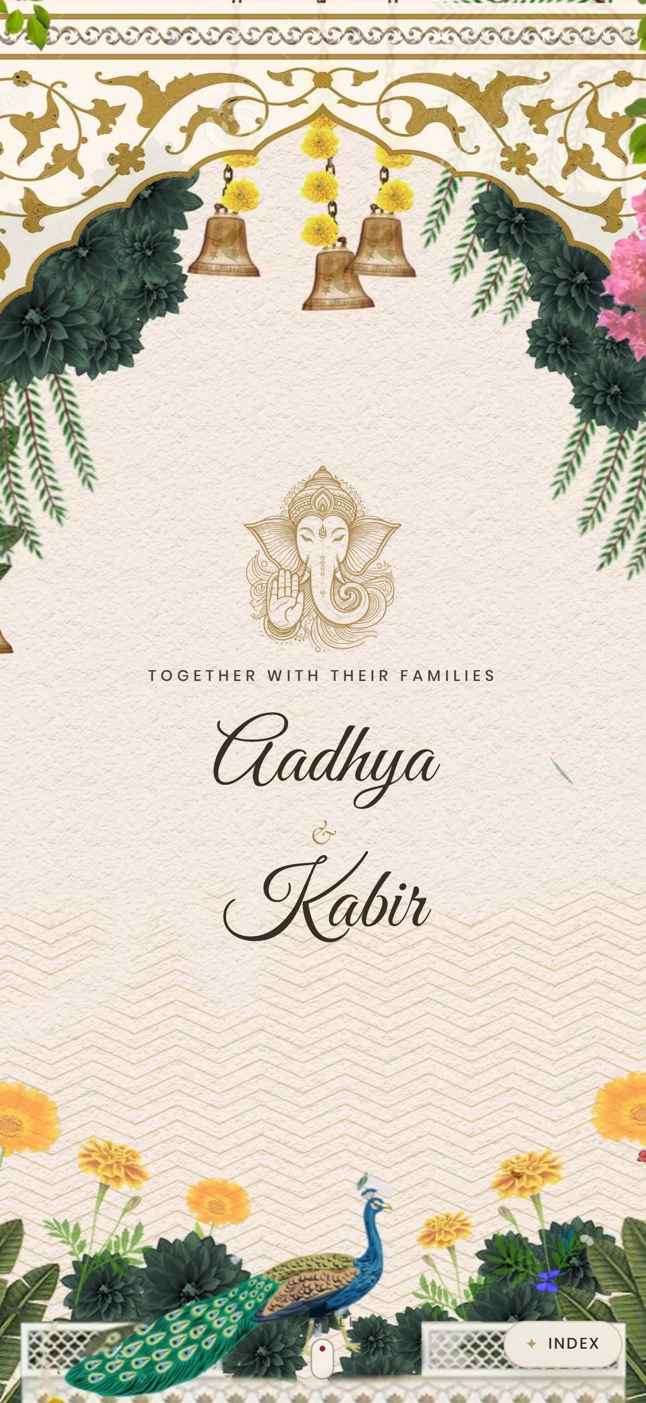 Ivory Bloom Luxury Digital Wedding Invitation Website Preview